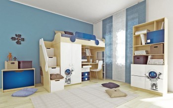 Детская комната Санни (Белый/корпус Клен) в Прокудском - prokudskoe.mebel54.com | фото