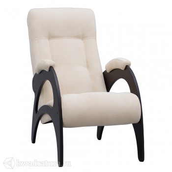 Кресло для отдыха Неаполь Модель 9 без лозы (Венге-эмаль/Ткань Ваниль Verona Vanilla) в Прокудском - prokudskoe.mebel54.com | фото