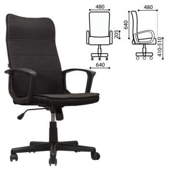 Кресло офисное BRABIX Delta EX-520 (черный) в Прокудском - prokudskoe.mebel54.com | фото