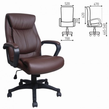 Кресло офисное BRABIX Enter EX-511 (коричневый) в Прокудском - prokudskoe.mebel54.com | фото