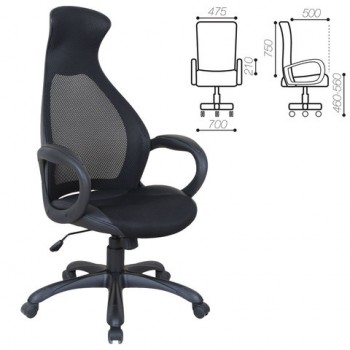 Кресло офисное BRABIX Genesis EX-517 (черное) в Прокудском - prokudskoe.mebel54.com | фото