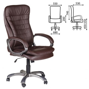 Кресло офисное BRABIX Omega EX-589 (коричневое) в Прокудском - prokudskoe.mebel54.com | фото