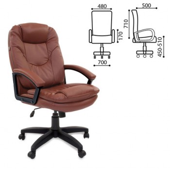 Кресло офисное BRABIX Trend EX-568 (коричневый) в Прокудском - prokudskoe.mebel54.com | фото