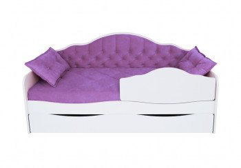 Кровать 180 серии Иллюзия Лайт 1 ящик 32 Фиолетовый (подушки) в Прокудском - prokudskoe.mebel54.com | фото