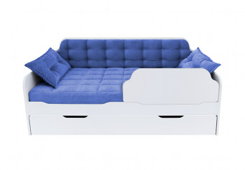 Кровать 190 серии Спорт Лайт 1 ящик 85 Синий (подушки) в Прокудском - prokudskoe.mebel54.com | фото