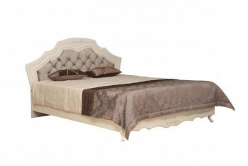 Кровать двойная "Кантри" (вудлайн кремовый/патина/ортопед/1820) в Прокудском - prokudskoe.mebel54.com | фото