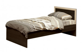 Кровать одинарная 21.55 (шир. 900) с настилом (венге/профиль дуб линдберг)/осн. в Прокудском - prokudskoe.mebel54.com | фото