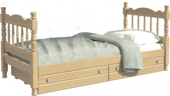 Кровать одинарная Аленка из массива сосны 800*1890 Сосна в Прокудском - prokudskoe.mebel54.com | фото