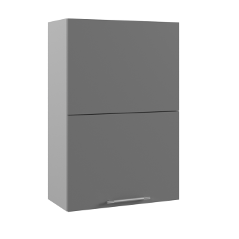 Ройс ПГПМ 600 Шкаф верхний Blum Aventos HF (Графит софт/корпус Серый) в Прокудском - prokudskoe.mebel54.com | фото